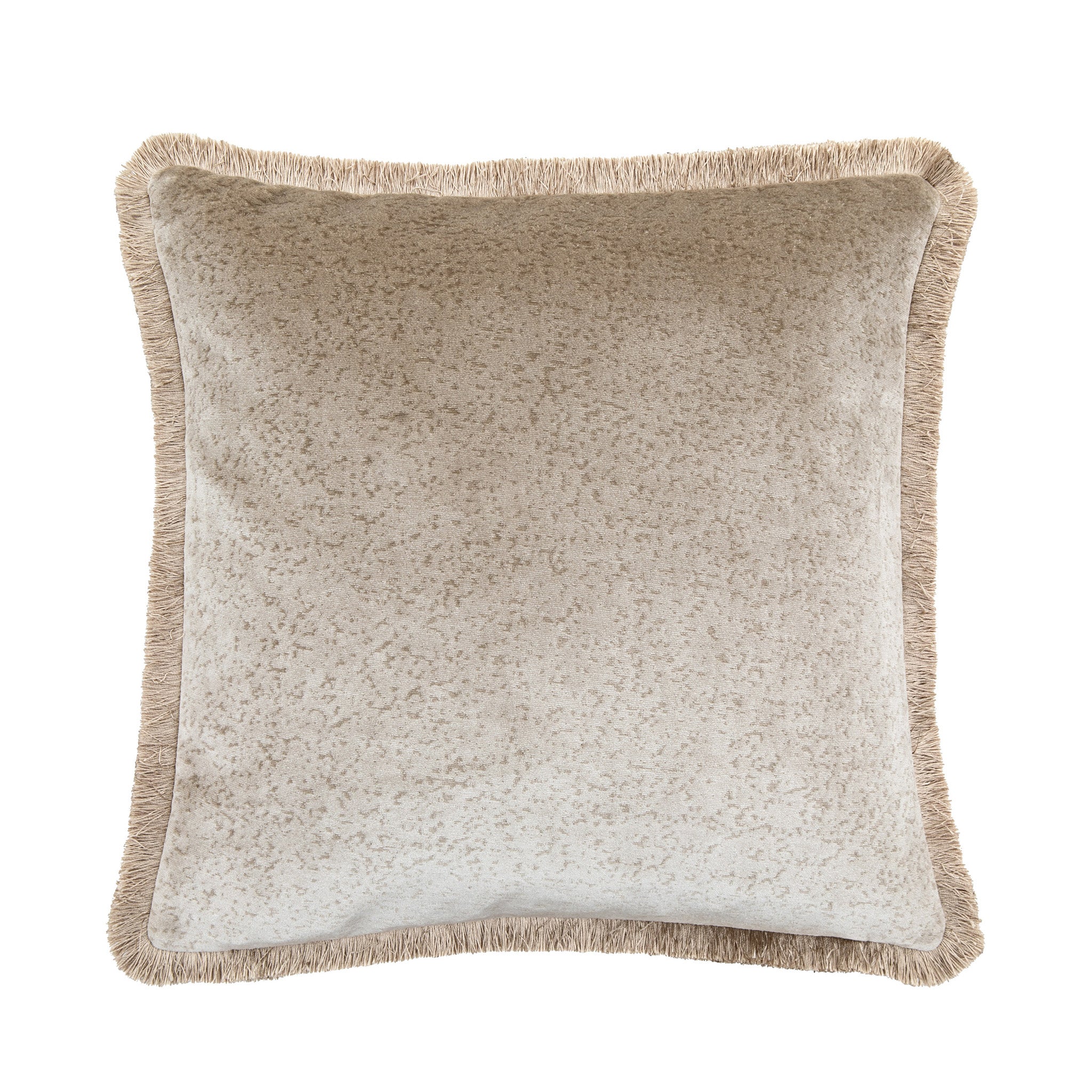 Mottled Velvet Fringed Cushion